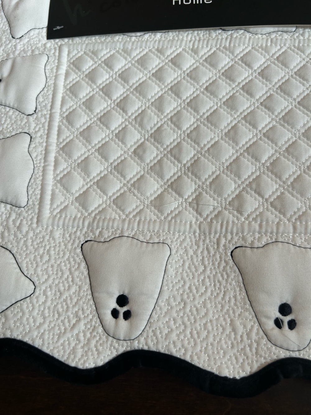 Nicole Miller Set Of 4 Placemats Halloween Ghost Quilted - Picture 3 of 4